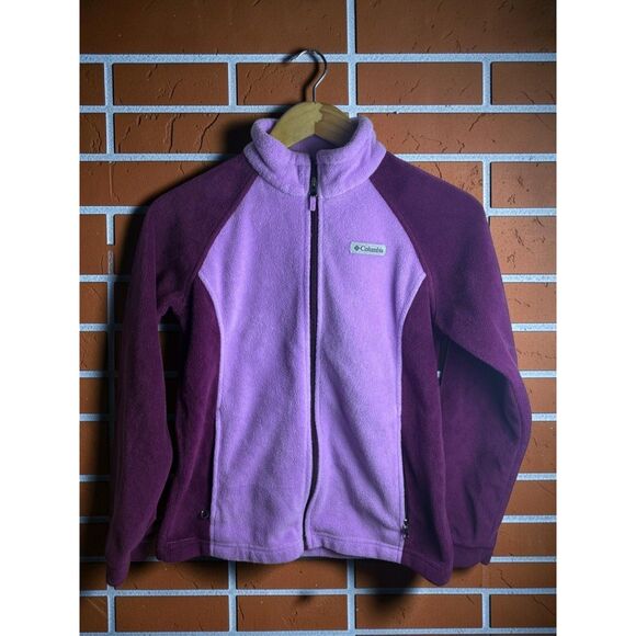 Columbia Other - Columbia Girls Large 14–16 Purple Two Tone Full Zip Fleece Jacket